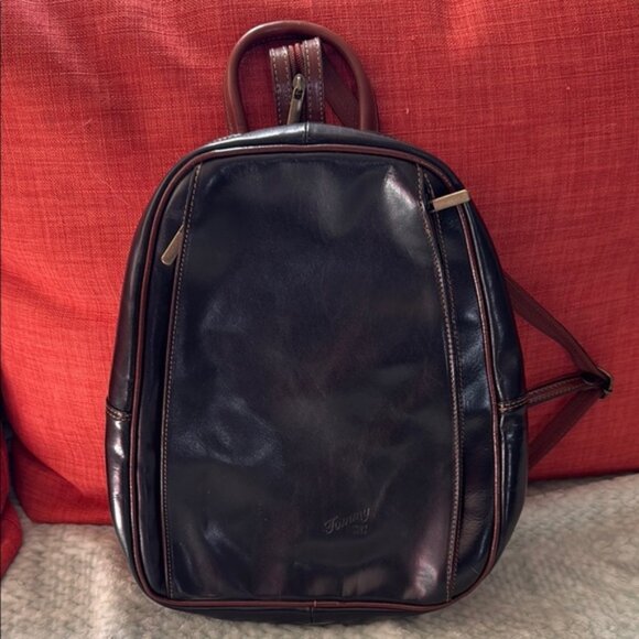 TOMMY Made In Italy Mini Backpack Black Brown - Picture 1 of 12